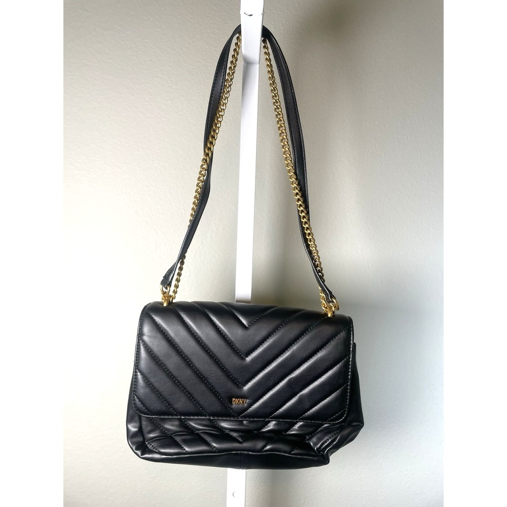DKNY Mini Quilted‎ Shoulder Bag Black Purse Veronica Preppy Quiet Luxury